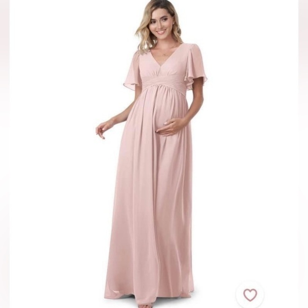 Azazie Verna Maternity Bridesmaid Dress Dusty Rose